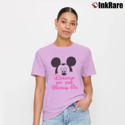 Women’s Dad Of The Birthday Girl Mickey Mouse Family Party Signature T-Shirt in light pink | Soft, Flattering Fit
