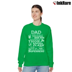 Women’s Daddy Favorite Superhero Marvel Avengers Relaxed Sweatshirt in irish green | Soft, Laid-Back Vibe