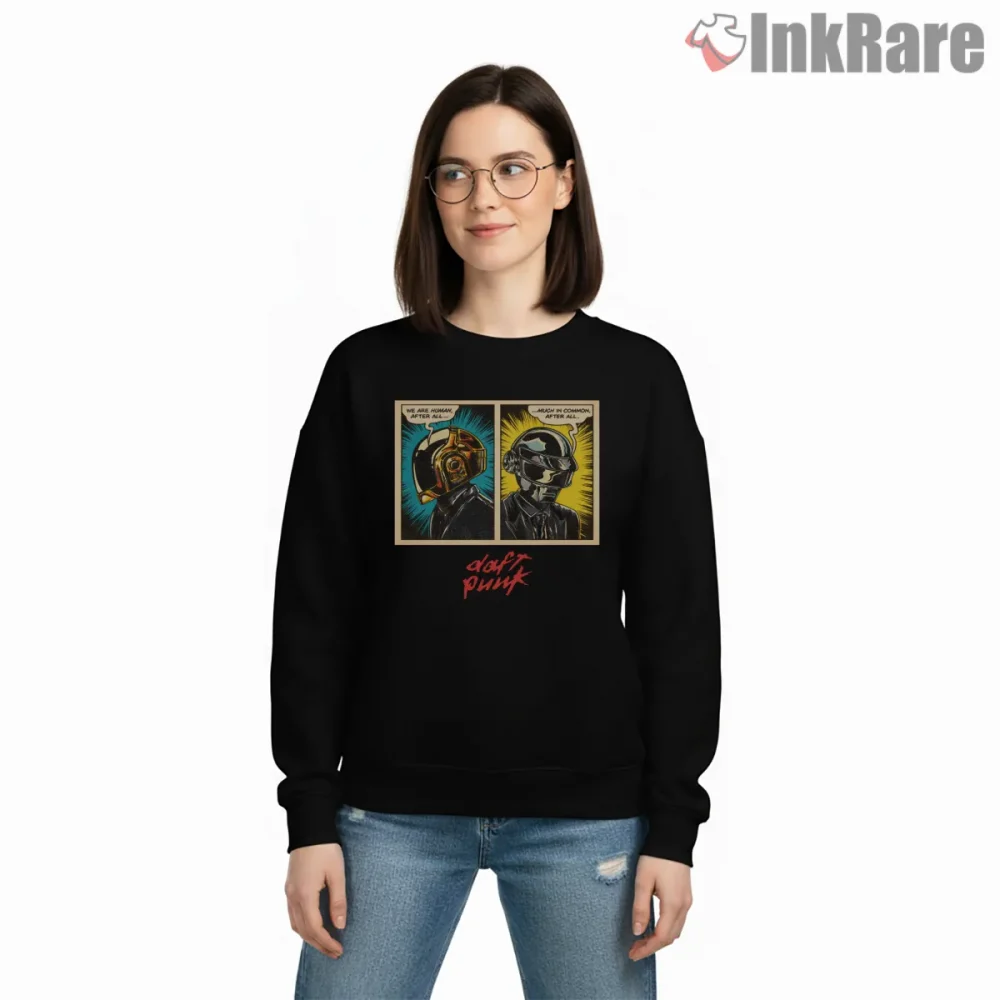 Daft Punk Comic Panel Robot Story Shirt on graphic shirt for women graphic tee