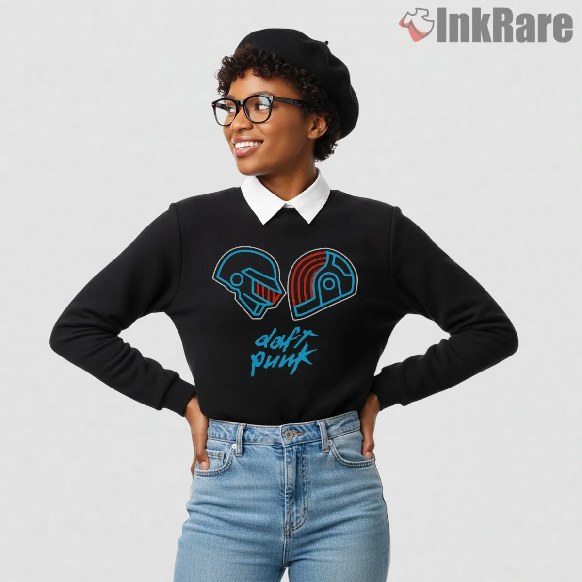 Daft Punk Neon Helmet Outline Shirt Daft Punk Neon Helmet Outline Shirt on graphic shirt for women graphic tee