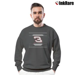 Men’s dale earnhardt 3 logo for NASCAR Racing Fans Crewneck Sweatshirt in charcoal | Cozy Fabric, Clean Style