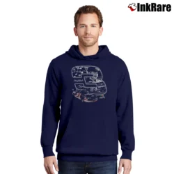 Men’s Dale Earnhardt Driver for NASCAR Fans Pullover Hoodie in navy | Cozy, Durable, Modern Fit