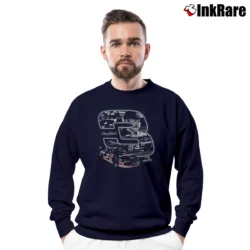 Men’s Dale Earnhardt Driver for NASCAR Fans Crewneck Sweatshirt in navy | Cozy Fabric, Clean Style