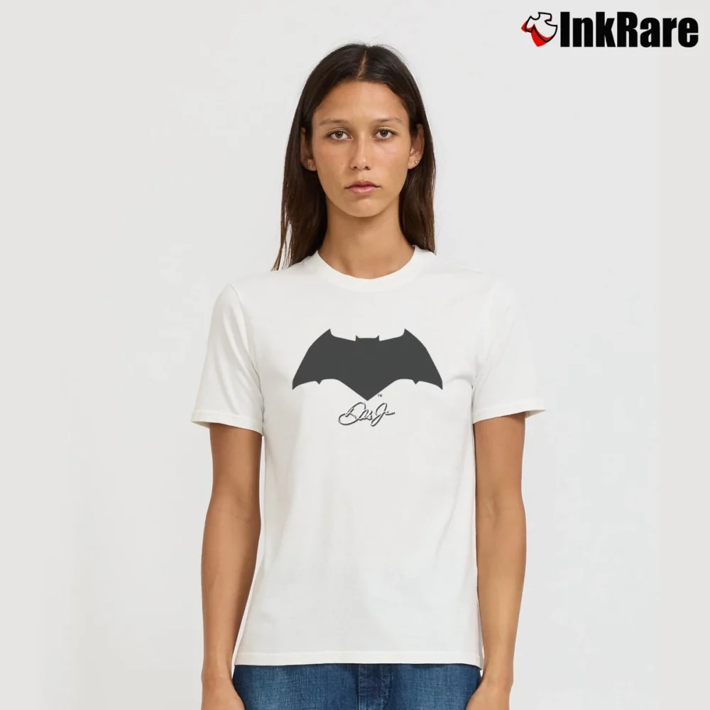 Women’s Dale Earnhardt Jr Batman Hendrick Motorsports Racing Classic Signature T-Shirt in white | Soft, Flattering Fit