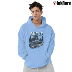 Men’s Dale Earnhardt Jr Batman Hendrick Motorsports Racing Pullover Hoodie in light blue | Cozy, Durable, Modern Fit