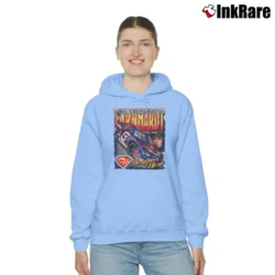 Women’s Dale Earnhardt Jr. Superman Racing Graphic Cozy Hoodie in light blue | Warm, Structured, Stylish