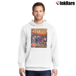 Men’s Dale Earnhardt Jr. Superman Racing Graphic Pullover Hoodie in white | Cozy, Durable, Modern Fit