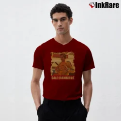Men’s Dale Earnhardt Race Car Driver for NASCAR Fans V-Neck Tee in maroon | Sharp, Breathable, Everyday Staple