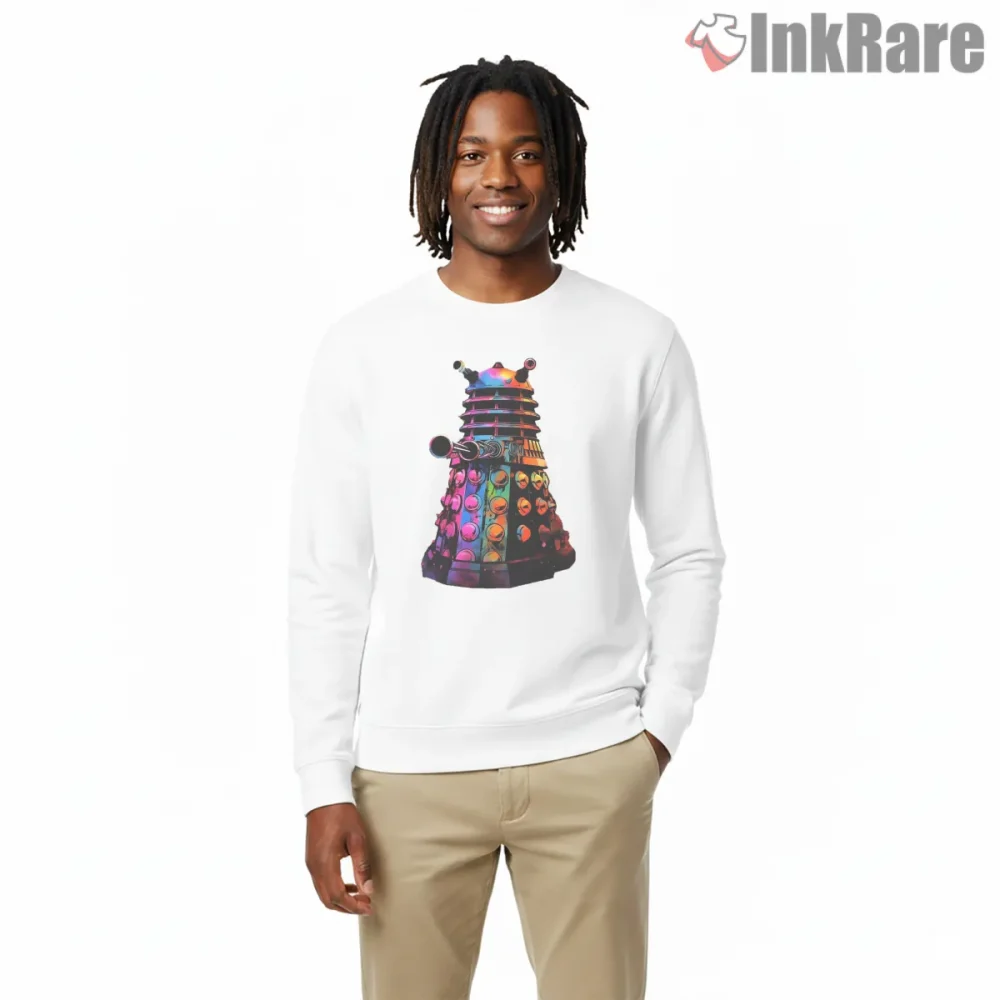 Dalek Colorful Neon Pop Art Sci Fi Graphic Shirt on graphic shirt for men graphic tee