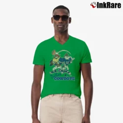 Men’s Dallas Cowboys Looney Tunes Crewneck Big Logo V-Neck Tee in irish green | Sharp, Breathable, Everyday Staple