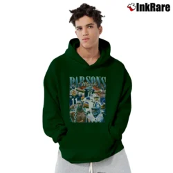 Men’s Dallas Cowboys Micah Parsons Football Vintage Style Pullover Hoodie in forest green | Cozy, Durable, Modern Fit