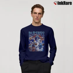 Men’s Dallas Cowboys Micah Parsons Football Vintage Style Long-Sleeve Shirt in navy | Sleek, Lightweight, Year-Round Wear