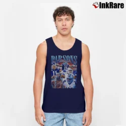 Men’s Dallas Cowboys Micah Parsons Football Vintage Style Tank Top in navy | Breathable, Active-Friendly Design