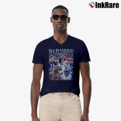 Men’s Dallas Cowboys Micah Parsons Football Vintage Style V-Neck Tee in navy | Sharp, Breathable, Everyday Staple
