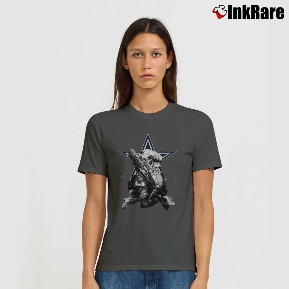 Women’s Dallas Cowboys Star Wars Crossover Graphic Signature T-Shirt in charcoal | Soft, Flattering Fit