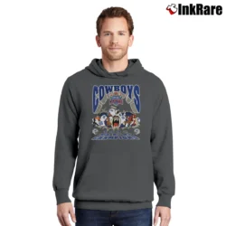 Men’s Dallas Cowboys Super Bowl Looney Tunes NFL Pullover Hoodie in charcoal | Cozy, Durable, Modern Fit