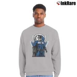 Men’s Dallas Mavericks Batman Superhero Crossover Crewneck Sweatshirt in sport grey | Cozy Fabric, Clean Style