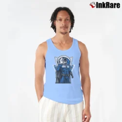 Men’s Dallas Mavericks Batman Superhero Crossover Tank Top in light blue | Breathable, Active-Friendly Design