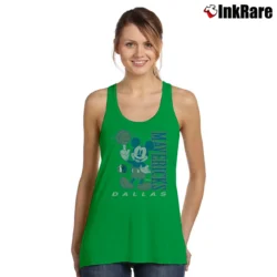 Women’s Dallas Mavericks Mickey Mouse Basketball Squad Tank Top in irish green | Lightweight, Movement-Friendly