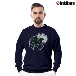 Men’s Dallas Mavericks Throwback Adidas Crewneck Sweatshirt in navy | Cozy Fabric, Clean Style