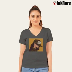Women’s Damian Marley V-Neck Tee in charcoal | Chic Neckline, Soft Texture