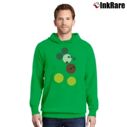 Men’s Damien Hirst Signed Mickey Mouse Pullover Hoodie in irish green | Cozy, Durable, Modern Fit