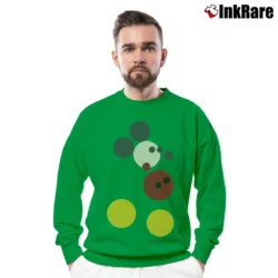 Men’s Damien Hirst Signed Mickey Mouse Crewneck Sweatshirt in irish green | Cozy Fabric, Clean Style