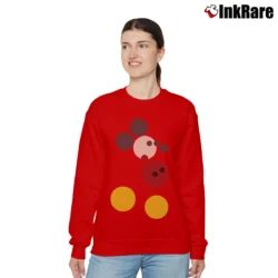 Women’s Damien Hirst Signed Mickey Mouse Relaxed Sweatshirt in red | Soft, Laid-Back Vibe