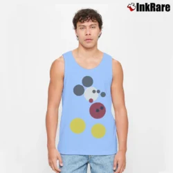 Men’s Damien Hirst Signed Mickey Mouse Tank Top in light blue | Breathable, Active-Friendly Design