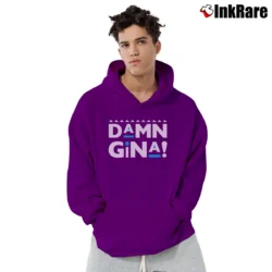 Men’s Damn Gina Martin Old School Comedy Pullover Hoodie in purple | Cozy, Durable, Modern Fit