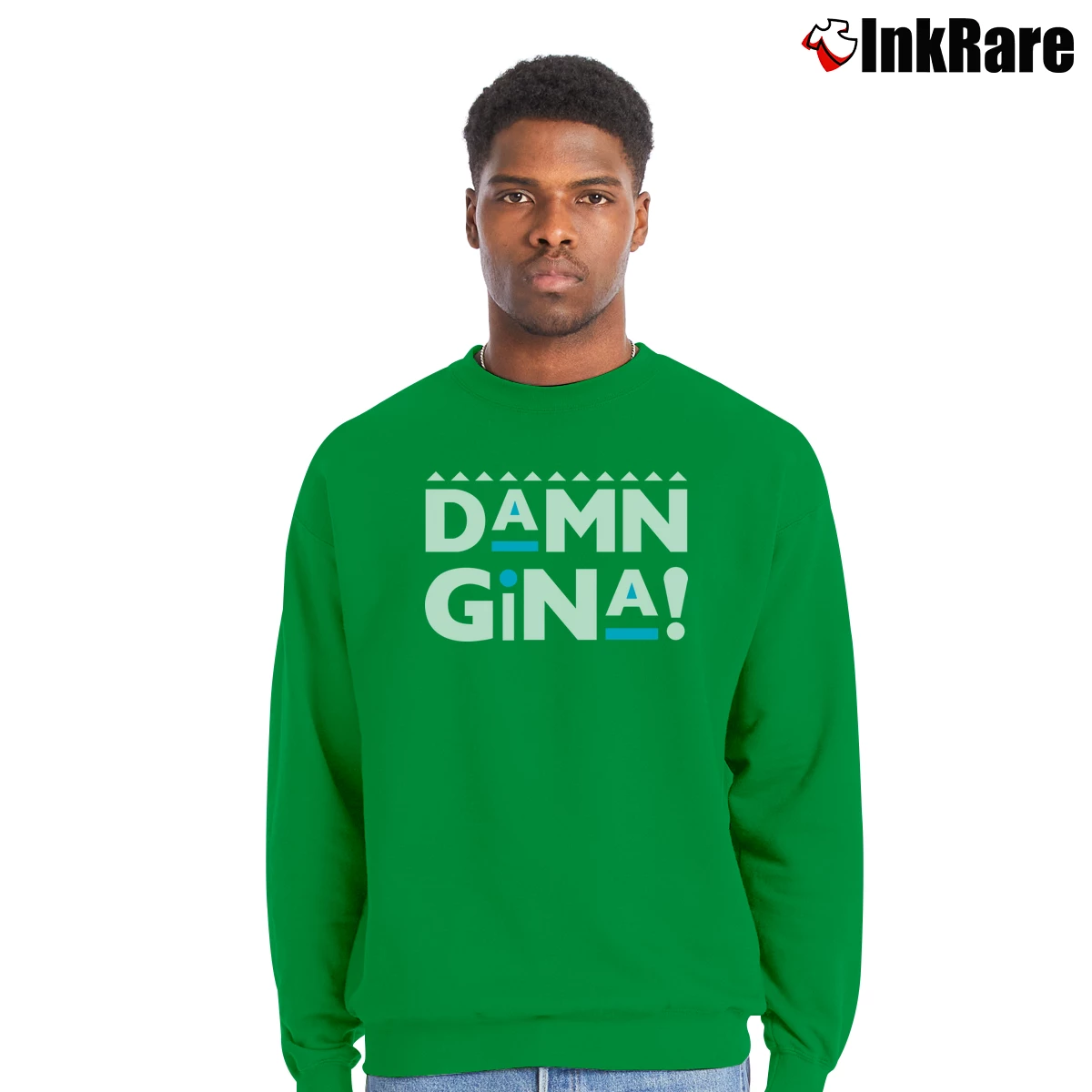 Damn Gina Martin Old School Comedy Men’s Crewneck Sweatshirt in irish green – Soft & Durable Men’s Damn Gina Martin Old School Comedy Crewneck Sweatshirt in irish green | Cozy Fabric, Clean Style
