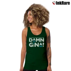 Women’s Damn Gina Martin Old School Comedy Tank Top in forest green | Lightweight, Movement-Friendly