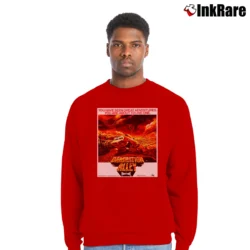 Men’s Damnation Alley 1977 Movie Crewneck Sweatshirt in red | Cozy Fabric, Clean Style