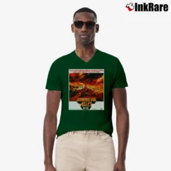 Men’s Damnation Alley 1977 Movie V-Neck Tee in forest green | Sharp, Breathable, Everyday Staple