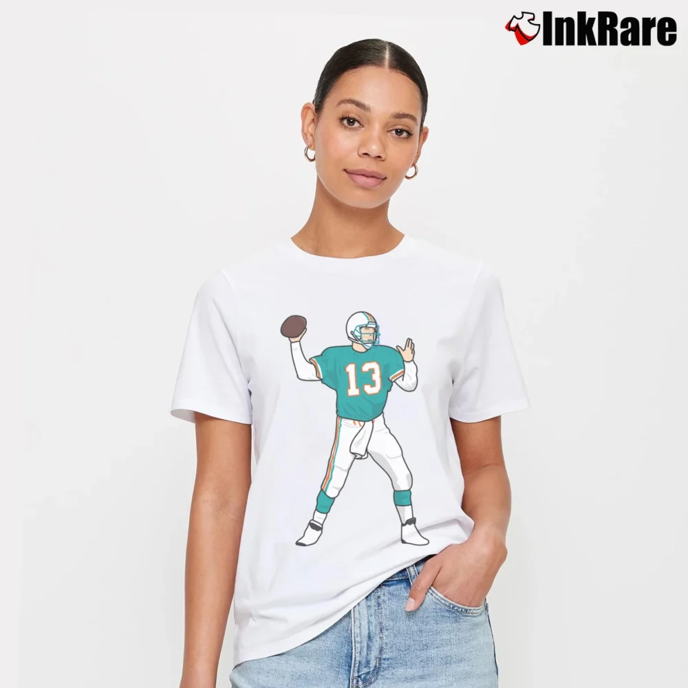 Women’s Dan Marino Miami Dolphins Signature T-Shirt in white | Soft, Flattering Fit