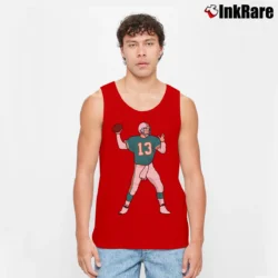 Men’s Dan Marino Miami Dolphins Tank Top in red | Breathable, Active-Friendly Design