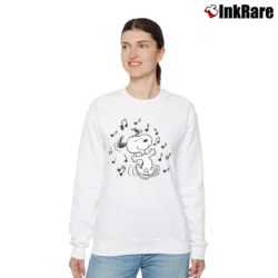 Women’s Dancing Snoopy Classic Relaxed Sweatshirt in white | Soft, Laid-Back Vibe