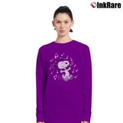 Women’s Dancing Snoopy Long-Sleeve Top in purple | Sleek, Versatile, All-Season