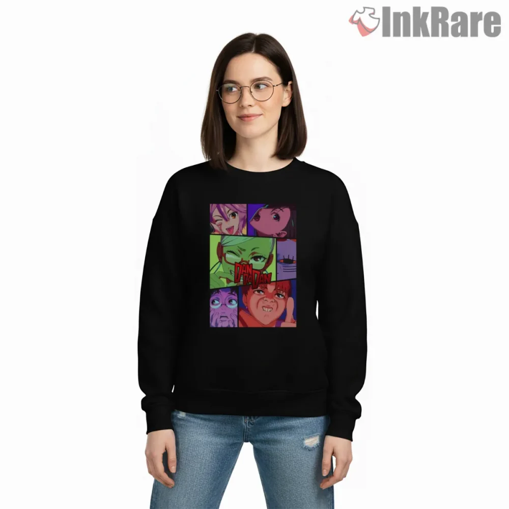 Dandadan Character Faces Pop Art Anime Shirt on graphic shirt for women graphic tee