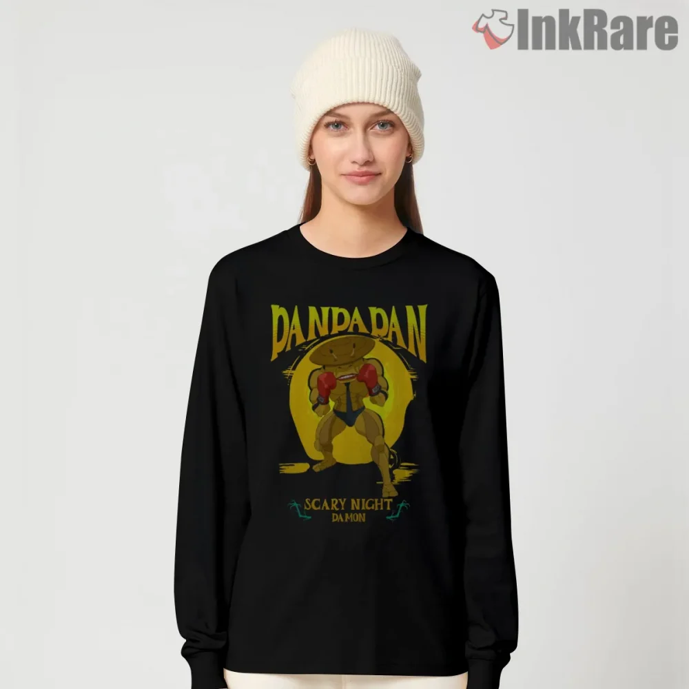 Dandadan Demon Boxer Parody Anime Shirt on black long sleeve shirt for women graphic tee