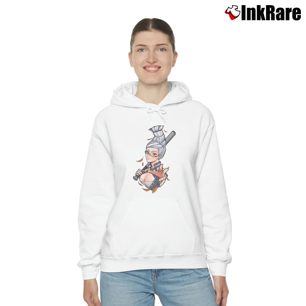 Women’s Dandadan Seiko Ayase Cozy Hoodie in white | Warm, Structured, Stylish