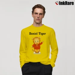 Men’s Daniel Tiger Funny Long-Sleeve Shirt in yellow | Sleek, Lightweight, Year-Round Wear
