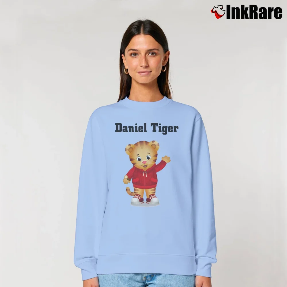 Women’s Daniel Tiger Funny Relaxed Sweatshirt in light blue | Soft, Laid-Back Vibe