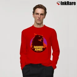 Men’s Danko Jones Wild Cat Music Long-Sleeve Shirt in red | Sleek, Lightweight, Year-Round Wear
