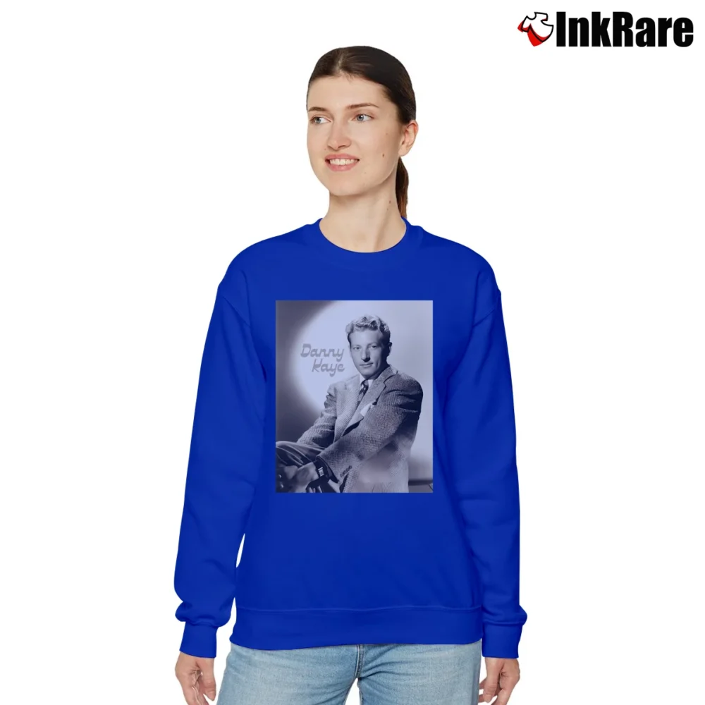 Women’s Danny Kaye Photo Postcard Relaxed Sweatshirt in royal blue | Soft, Laid-Back Vibe