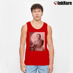 Men’s Danny Kaye Photo Postcard Tank Top in red | Breathable, Active-Friendly Design