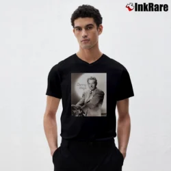 Men’s Danny Kaye Photo Postcard V-Neck Tee in black | Sharp, Breathable, Everyday Staple