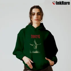 Women’s Danzig Band Logo Cozy Hoodie in forest green | Warm, Structured, Stylish
