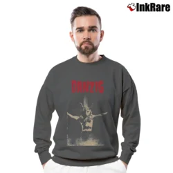 Men’s Danzig Band Logo Crewneck Sweatshirt in charcoal | Cozy Fabric, Clean Style