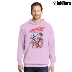 Men’s Daredevil Elektra Vs Bullseye Marvel Comics Pullover Hoodie in light pink | Cozy, Durable, Modern Fit